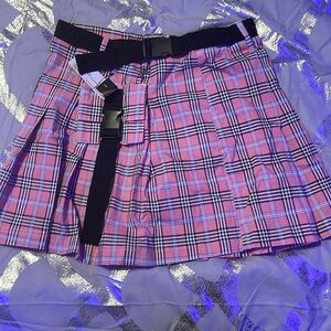 Pink Pleated Skirt